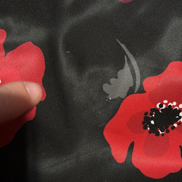 Kate Spade Black Red Floral Poppy Large Backpack Bag-pre-owned. - Picture 15 of 16